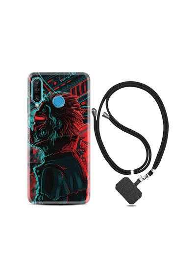 Huawei P30 Lite Kılıf Boyun Askılı Mask Mand 1686
