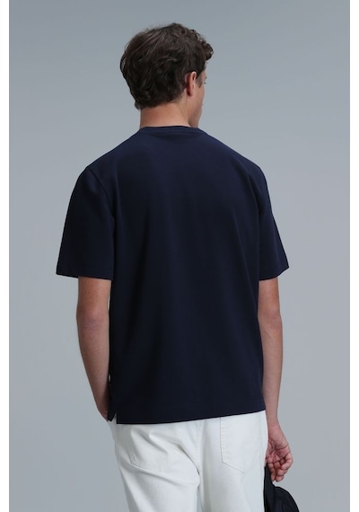 Lufian Bıanca Modern Grafik T- Shirt Lacivert 001