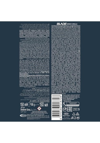 Deodorant Green, 150 Mililitre