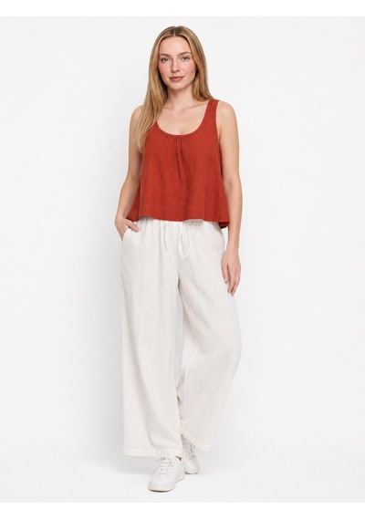 LOFT Crop Kadın Bluz K.kol Kiremit