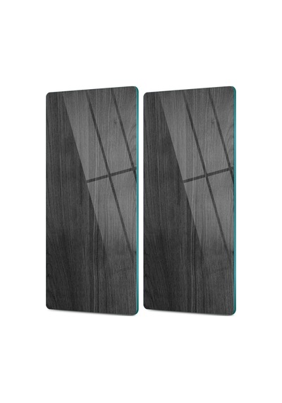 Decovetro Cam Kahve Sofra Sunum Tablası 2'li Set Siyah Desenli Sku: Mırstkf7199534f0