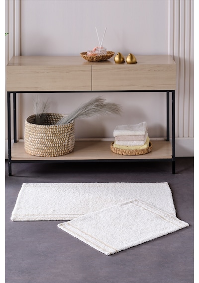 Doquhome Dora Banyo Paspası Krem&vizon 60x100cm Krem