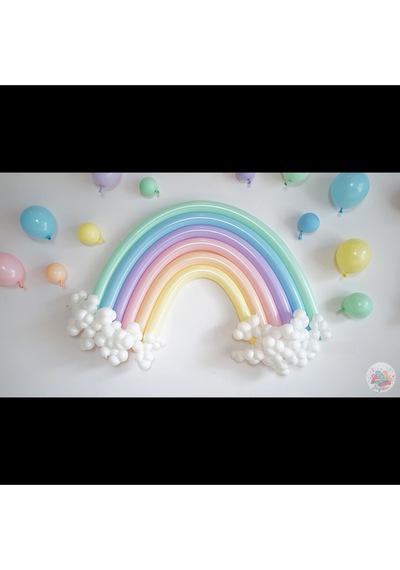 Makaron Sosis Balon Gökkuşağı Seti Parti & Baby Shower Dekoru 36 Parça Çok Renkli