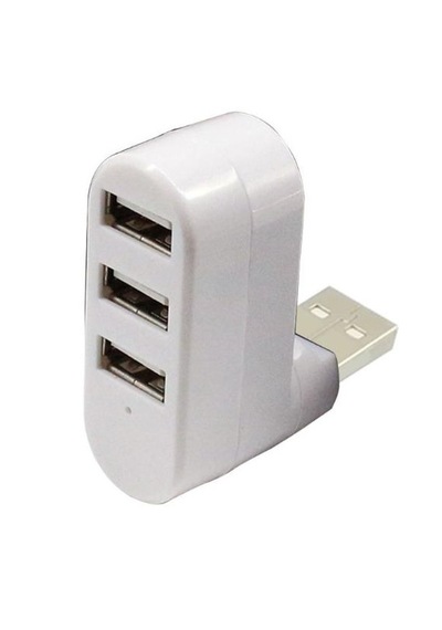 4 Port Usb 2.0 Hub Çoklayıcı Çoğaltıcı 180 Derece Dönen Beyaz