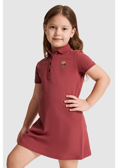 U.S. Polo Assn. U.s. Polo Assn. Kız Çocuk Vişne Elbise Örme 50325597-vr223