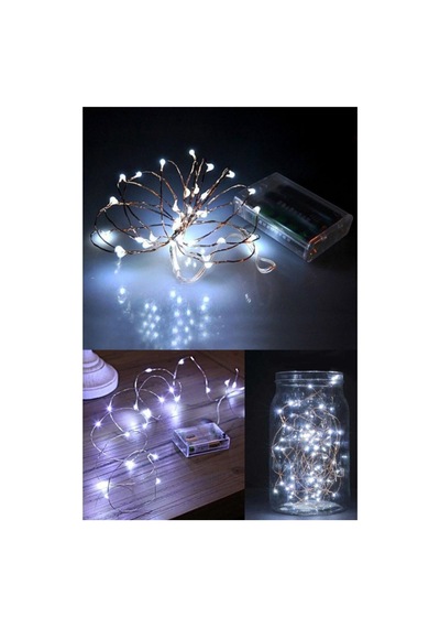 Pilli Peri Led Yılbaşı Kamp Parti Led Dekoratif Süs Işık 3 Mt. Siyah