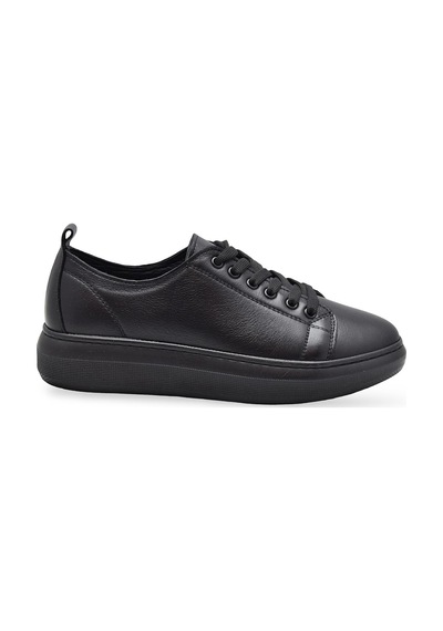 764 Full Ortopedik Taban Hakiki Deri Günlük Kadın Ayakkabı Kadın Sneakers Siyah