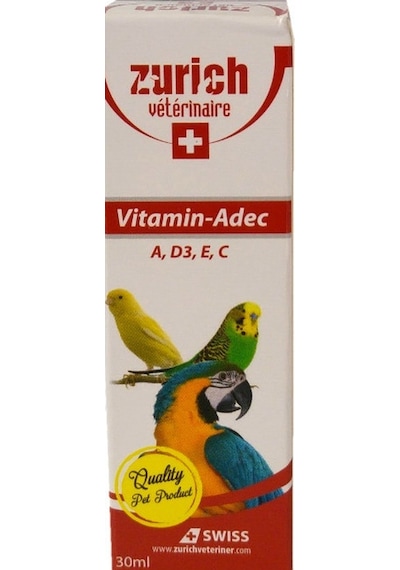 Zurich Kuş Vitamini A. D3. E. C Vitaminleri 30 Ml