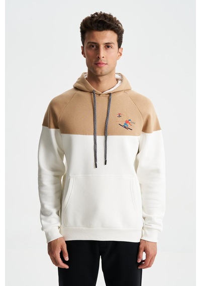 AR-MA Arma Erkek Pamuklu Regular Fit 3 İplik Şardonlu Kanguru Cepli Sweatshirt 001