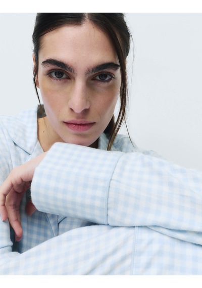 Marks & Spencer Pötikareli Pijama Takımı T37002317J Açık Mavi Marks & Spencer Pötikareli Pijama Takımı T37002317J Açık Mavi