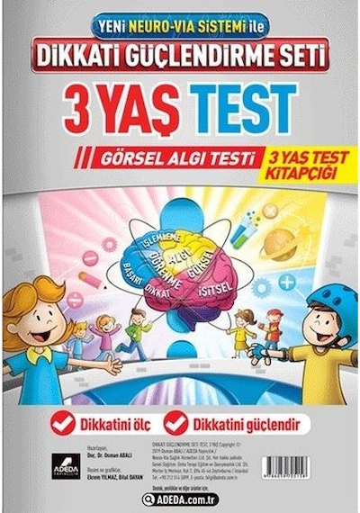Yeni Neuro-Via Sistemi İle Dikkati Güçlendirme Seti 3 Yaş Test-Görsel Algı Testi - Osman Abalı - Adeda
