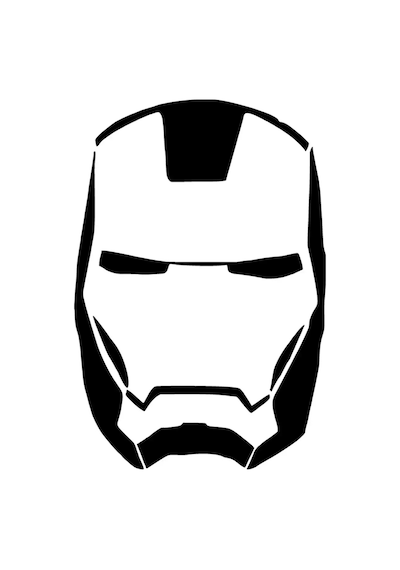 Ironman Kafası Duvar Dekor Sticker 40 X 60 Cm