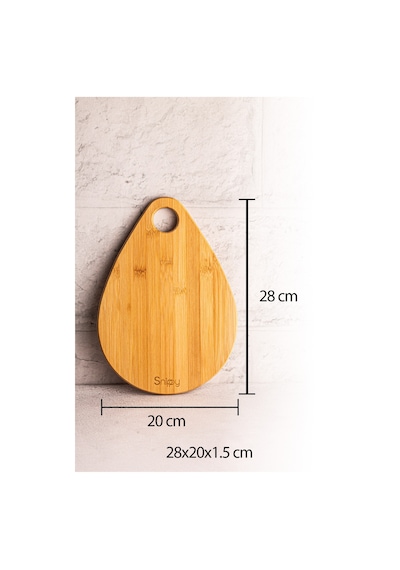 Culi - 2'li Bambu Kesme Tahtası Servis Tahtası Sunumluk 28/33 Cm