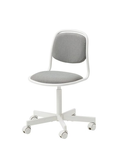 Ikea Örfjäll Çocuk Çalışma Sandalyesi, Beyaz-vissle Açık Gri