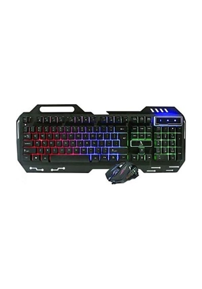 Poly Gold PG-8018 K18 USB Işıklı Klavye Ve Mouse Seti