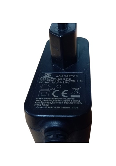 Mass Power 12v 1a Modem Ve Arduino Uyumlu Plastik Kasa Priz Tipi Adaptör Pea-120100ve