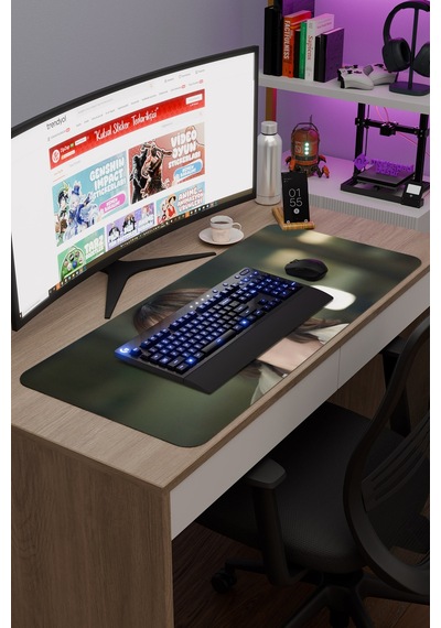 Mr Plankton K Drama Kdrama V5 90x40 Xxl Gaming Kauçuk Kaymaz Taban Mouse Pad Fare Altlığı