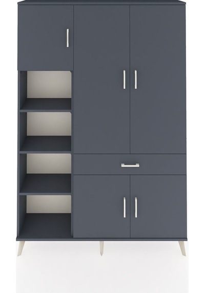 Arges Dolap 8 Raflı Tek Çekmeceli 5 Kapaklı 132x30x195 Antrasit-antrasit/antrasit Antrasıt/antrasıt Arges Dolap 8 Raflı Tek Çekmeceli 5 Kapaklı 132x30x195 Antrasit-antrasit/antrasit Antrasıt/antrasıt