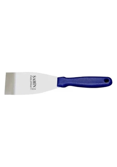 Bursa Paslanmaz Gıda Spatulası No:4, 10 Cm - Plastik Sap Çokrenkli