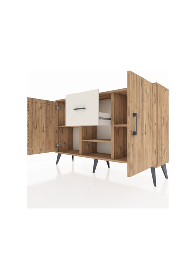 Arges Konsol 3 Raflı Tek Çekmeceli 2 Kapaklı 132x30x83 Çam-çam/aytaşı Çam/aytaşı Arges Konsol 3 Raflı Tek Çekmeceli 2 Kapaklı 132x30x83 Çam-çam/aytaşı Çam/aytaşı
