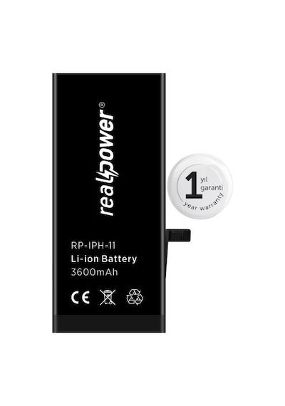 Realpower  Apple Uyumlu iPhone 11 Yüksek Kapasiteli Batarya 3580mah
