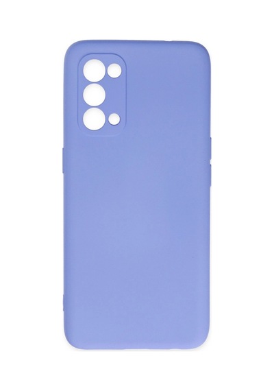 Oppo Reno 5 Kılıf Nano İçi Kadife Silikon - Lila Renkli