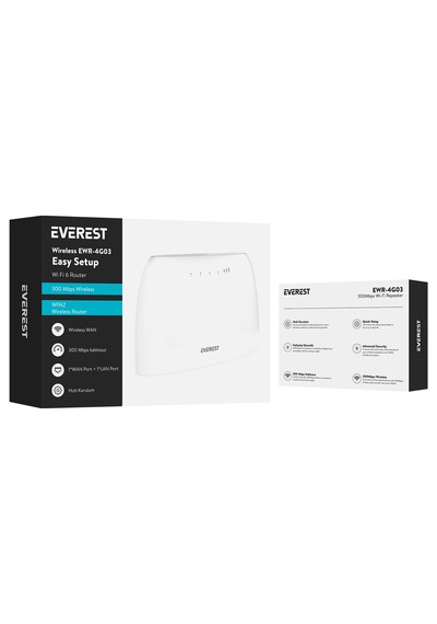Verest Ewr-4g03 300mbps 2.4ghz Wifi 1xwan Wireless Router - 42553