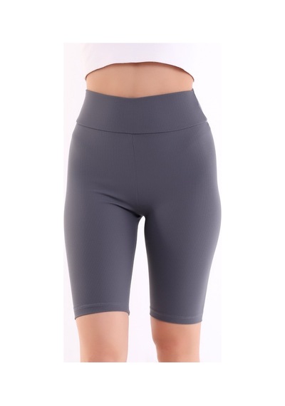 Self Clothing Kadın Koyu Gri Yüksek Bel Fitilli Dayanıklı Örme Kumaş Toparlayıc (548212966)