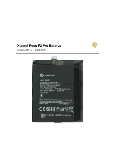 Xiaomi Poco F2 Pro Uyumlu Güçlendirilmiş Batarya Bm4q 4700 Mah Pil Telefon Bataryası Battery