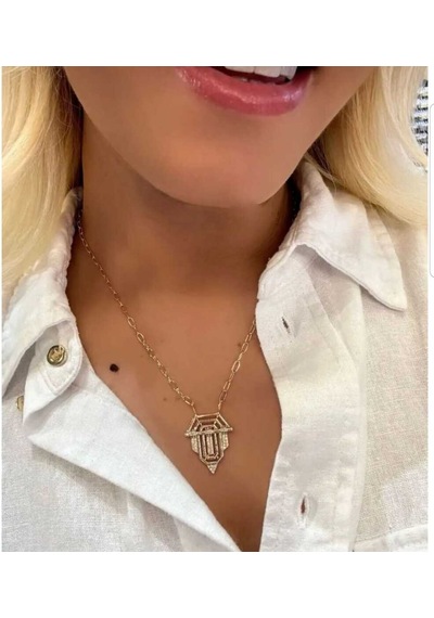 Vogutima Jewelery & Silver By Leyla Altın Tasarım 18 K Altın Kaplama 925 Ayar Gümüş Kolye