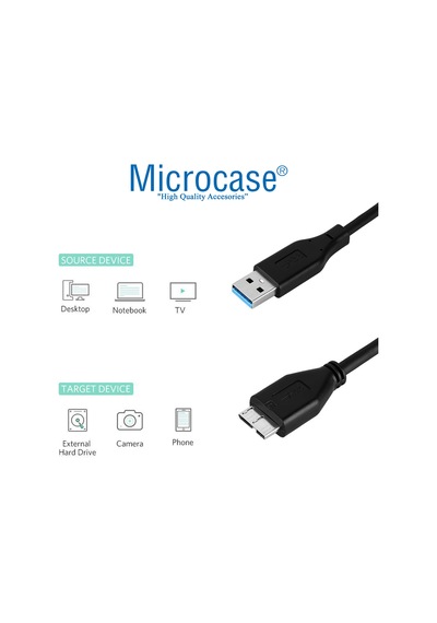 Microcase Usb 3.0 Harici Hdd Hard Disk Kablosu 150 Cm Syh Al2614