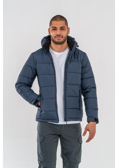 Combat Tactical Tactical Şişme Mont Suya Dayanıklı Rüzgâr Geçirmez Dik Yaka Kapüşonlu Mont - 312-763-lacivert Lacivert