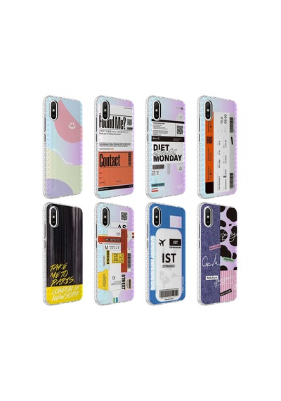 Xiaomi Redmi 9a Kılıf Airbag Kenarlı Renkli Desenli Silikon Zore Elegans Kapak NO4