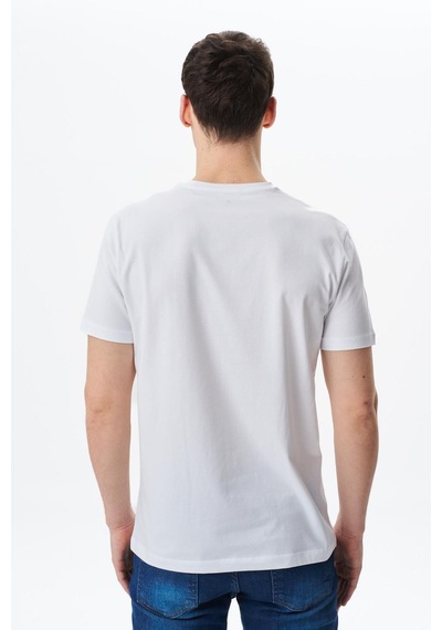 AR-MA Arma Erkek Regular Fit Baskılı Süprem Bisiklet Yaka Tişört Y29344453502 Beyaz