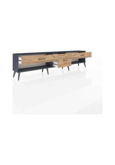 Arges Tv Ünitesi 3 Çekmeceli 220x30x51 Antrasit-aytaşı/çam Aytası/atlas Çam - Antrasıt Arges Tv Ünitesi 3 Çekmeceli 220x30x51 Antrasit-aytaşı/çam Aytası/atlas Çam - Antrasıt
