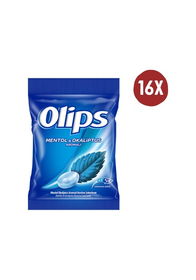 Olips Poşet Mentol & Okaliptus Aromalı Bonbon Şekerleme 16 x 76 G