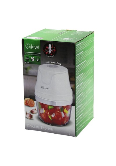 Kiwi Kc-8203 Usb Şarjlı Mini 3 Bıçaklı Blender Rondo Gıda Doğrayıcı 350ml Mika Kristal Hazne 5