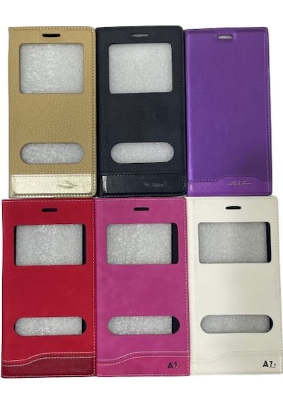 Samsung Galaxy Uyumlu A7 2017 Kapakli Pencereli Kilif