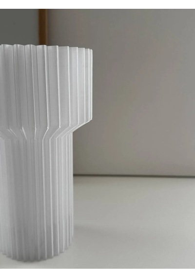 3d Baskı Modern Dekoratif Çiçek Vazosu - Minimal Silindir Tasarımlı Masaüstü Vazo, Ev Ve Ofis Dekoru-şeffaf Diğer
