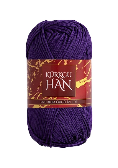 Stil Makrome 3 Mm 100 Gr 100 M Polyester Makrome Parlak Örgü Ve Çanta İpi - Üzüm Moru