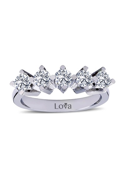 Lova 0,95 Karat Pırlanta Beştaş Yüzük - IDL Sertifikalı - 1020181