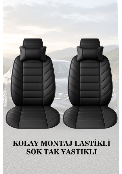Focus 2014 Uyumlu Siyah Renk Lüks Premium 2 Adet Minder Ve Yastık