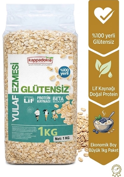 Kappadokia Ekonomik Boy Glütensiz Yulaf Ezmesi 1 KG