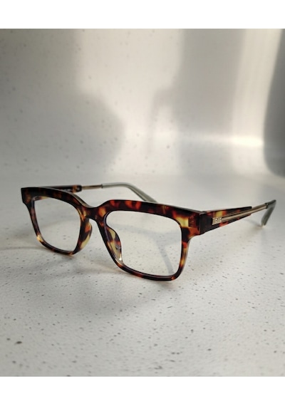 Terra Optik Kadın Leopar Desenli Mavi Işık Korumalı Şık Bilgisayar Gözlüğü