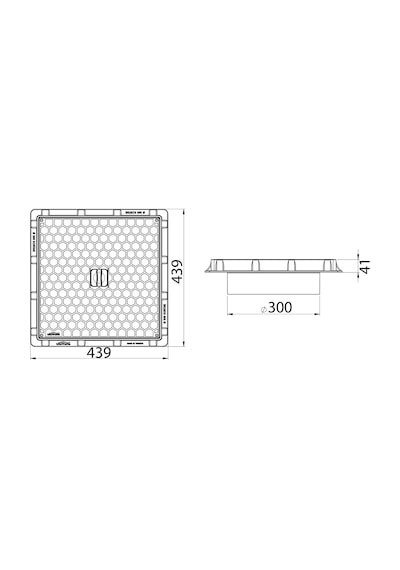 300Mm Koruge Boru Uyumlu Çerçeve + Düz Kapak