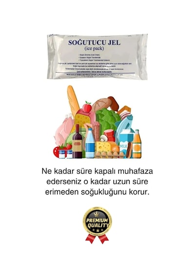 Premium Güvenli Dayanıklı Malzeme Yolculuk Seyahat Yiyecek Soğutucu Jel Poşet Buz Aküsü 480gr 5 Adet Çok Renkli