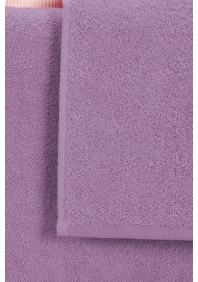 2 Parça Kadın / Erkek Banyo Duş Hamam Havlu Seti 90x150 Cm %100 Pamuklu Mor