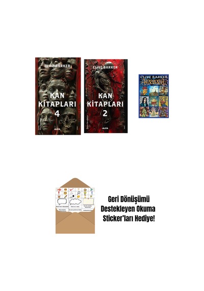 Kan Kitapları 4 + Kan Kitapları 2 + Abarat + Okuma Sticker'ları