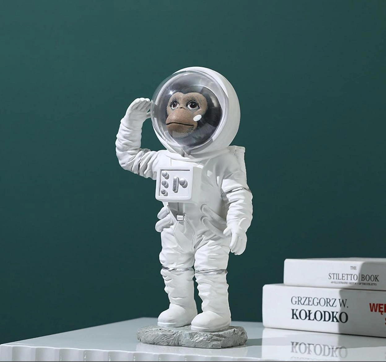 Modern Astronot Maymun Figür Biblo 13 Cm Ev Ofis Masa Süsü Dekoratif Uzay Temalı Hediyelik Heykel