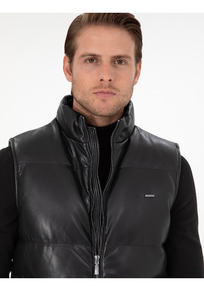Pierre Cardin Erkek Siyah Deri Mont-kaban 50300553-001 Siyah